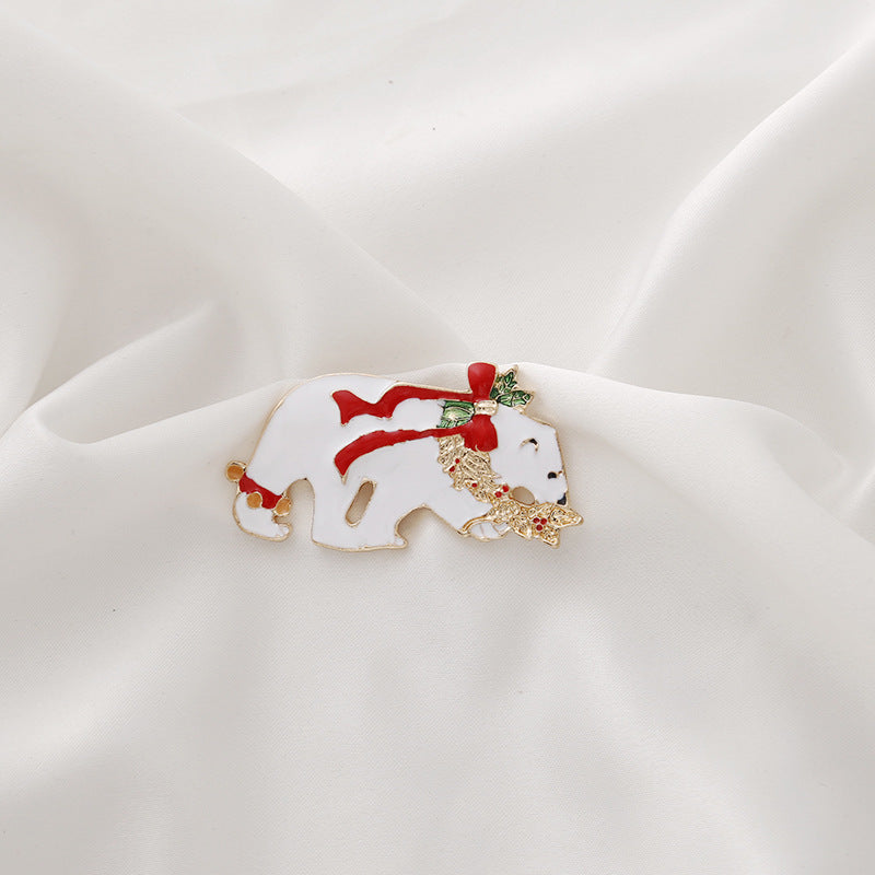 Cartoon Festive Enamel Pin Brooch - Bear
