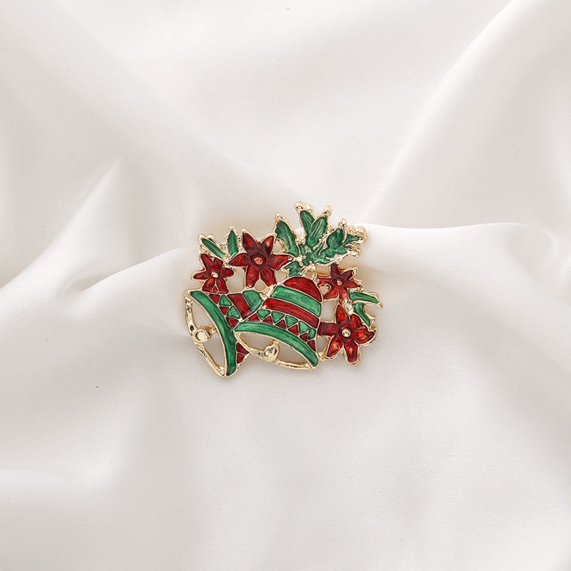 Cartoon Festive Enamel Pin Brooch - Bell-1