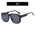 Oversized Flat Top Square Sunglasses - Color_1