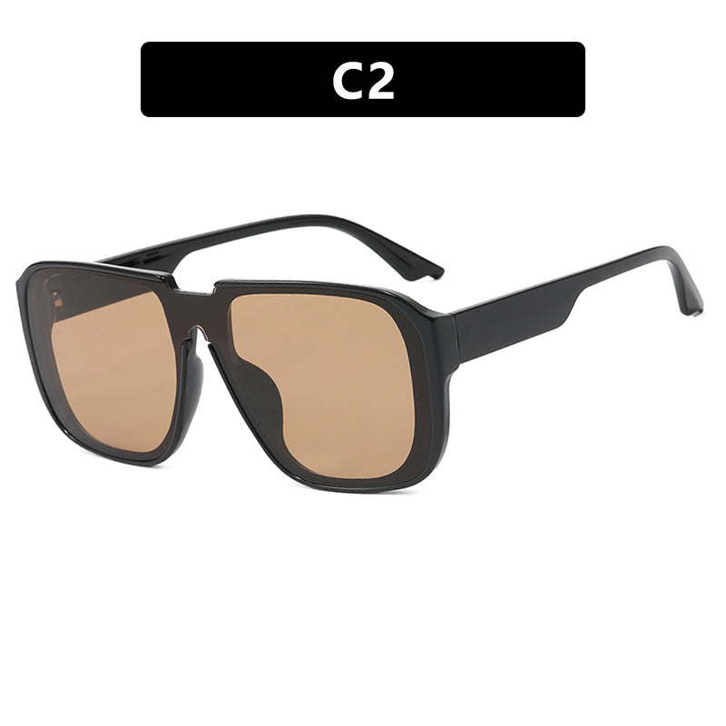 Oversized Flat Top Square Sunglasses - Color_2 - 1
