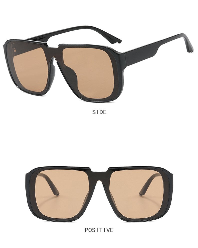 Oversized Flat Top Square Sunglasses - Color_2 - 2