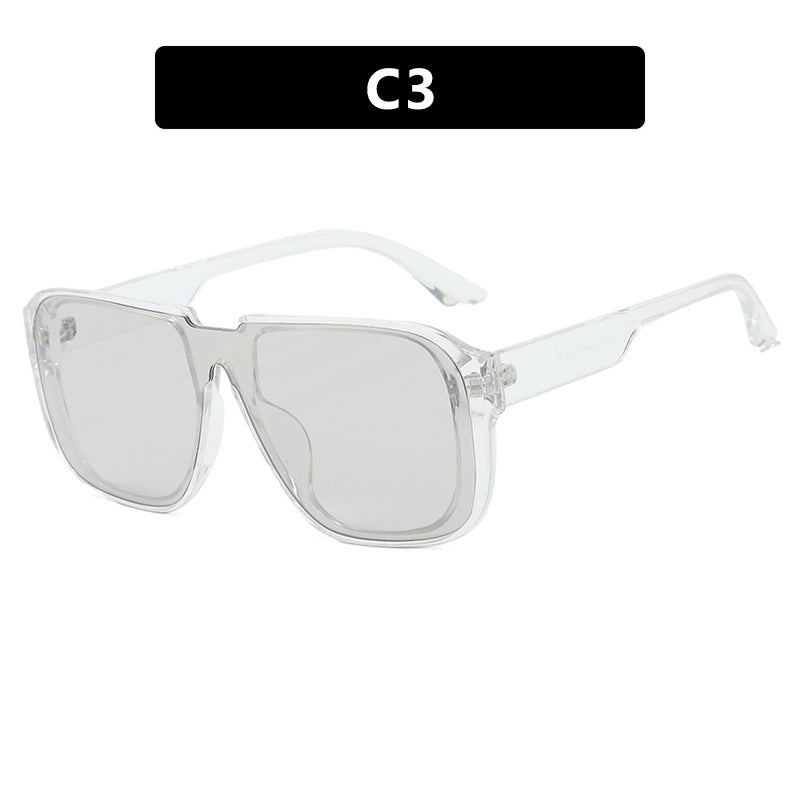 Oversized Flat Top Square Sunglasses - Color_3
