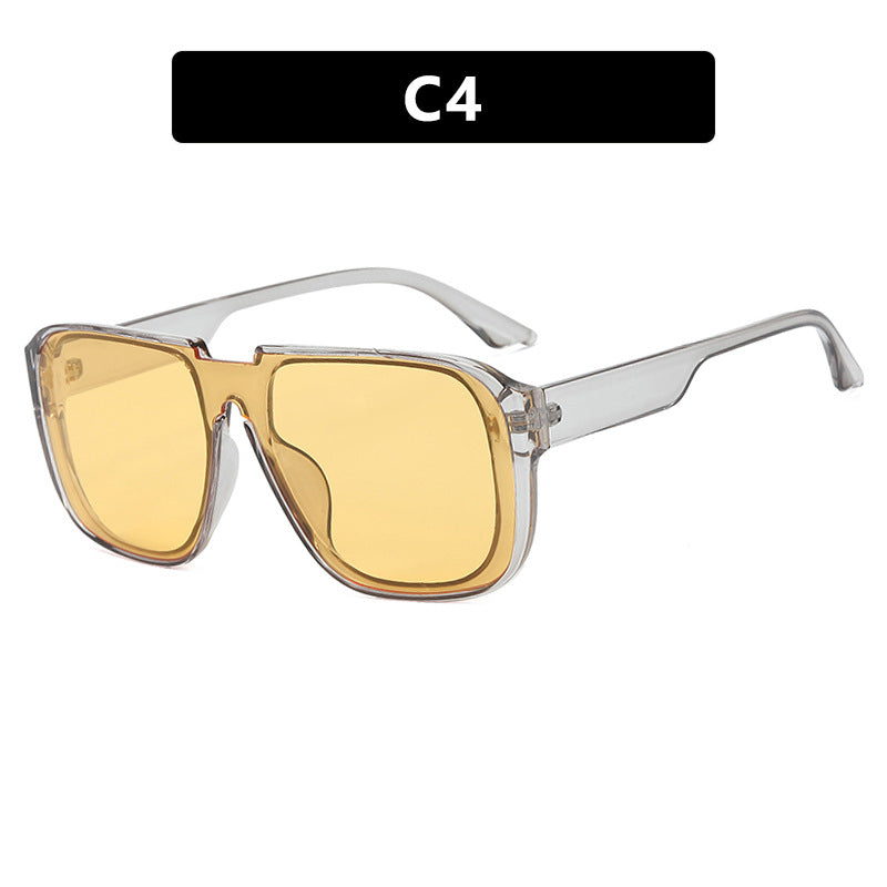 Oversized Flat Top Square Sunglasses - Color_4