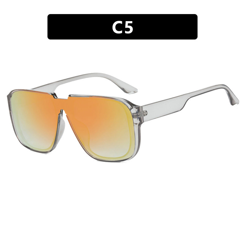Oversized Flat Top Square Sunglasses - Color_5