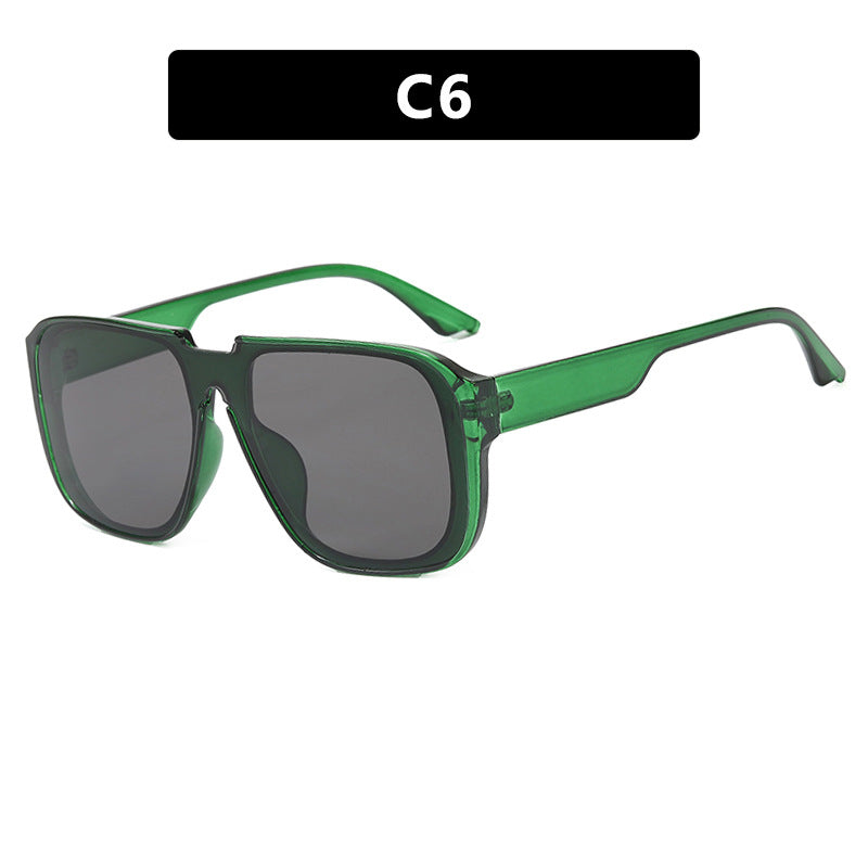 Oversized Flat Top Square Sunglasses - Color_6
