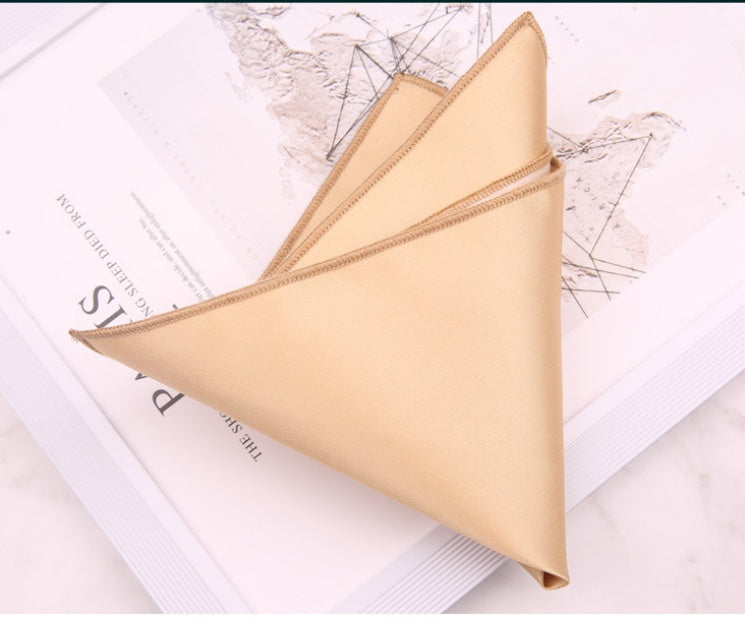 Solid Satin Pocket Square for Suits - A02