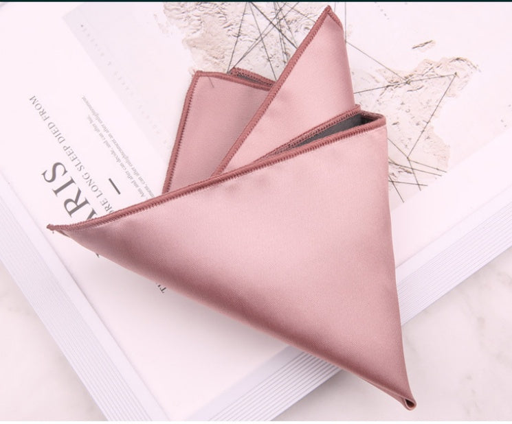 Solid Satin Pocket Square for Suits - A04
