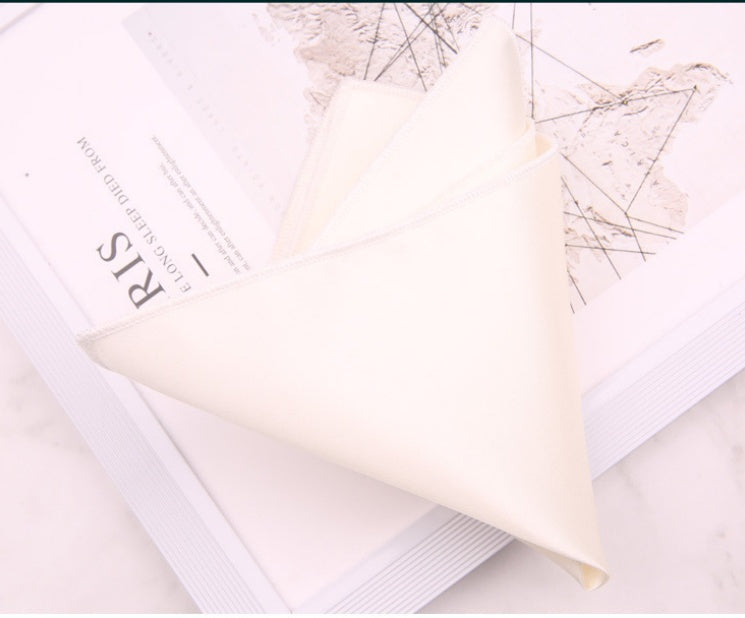 Solid Satin Pocket Square for Suits - A05