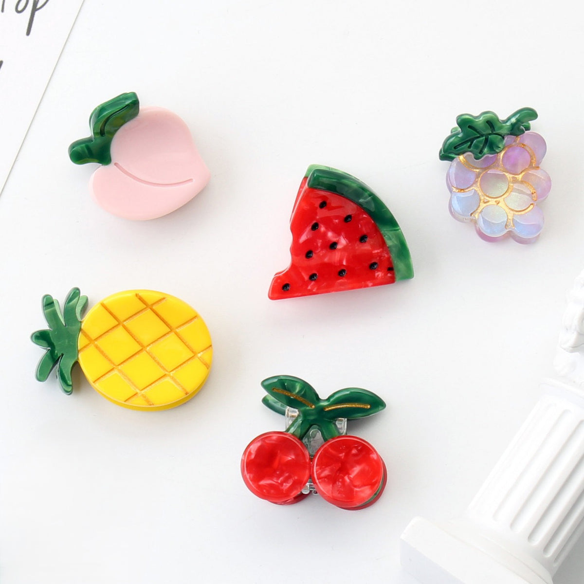 Mini Fruit Shaped Acetate Hair Clip