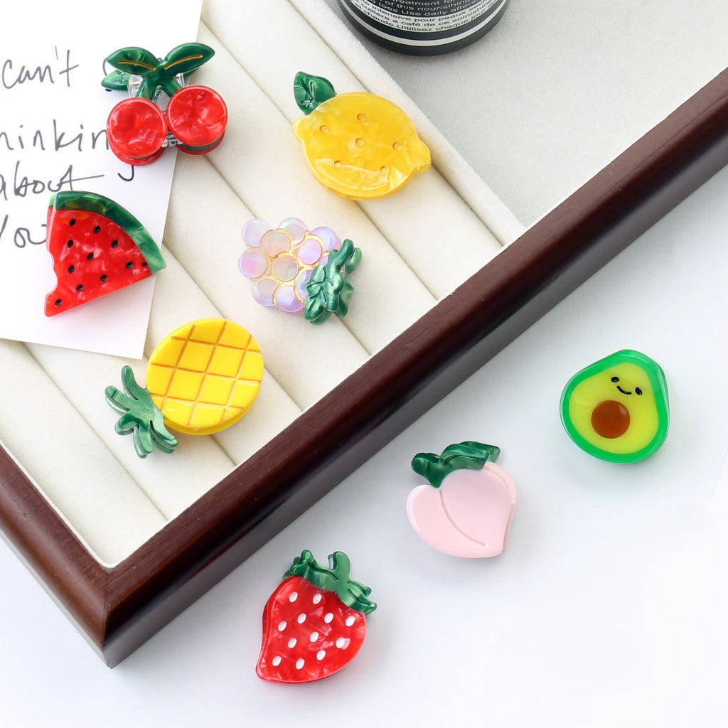 Mini Fruit Shaped Acetate Hair Clip - view 1