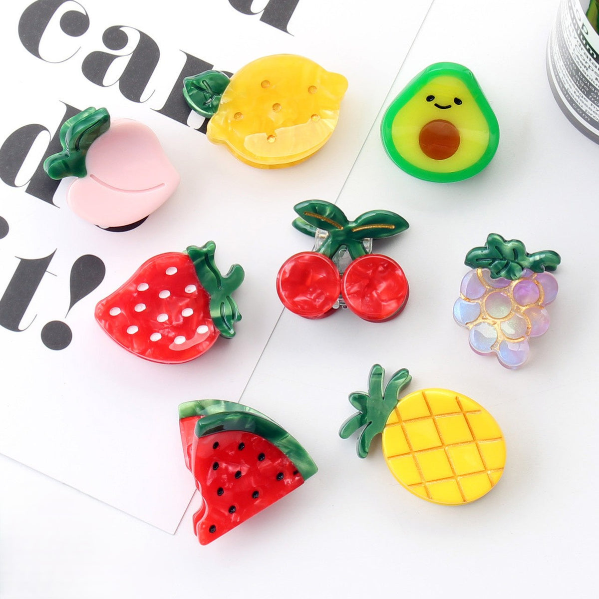 Mini Fruit Shaped Acetate Hair Clip - view 3