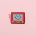 Pixel Heart Retro Game Console Enamel Pin - Color