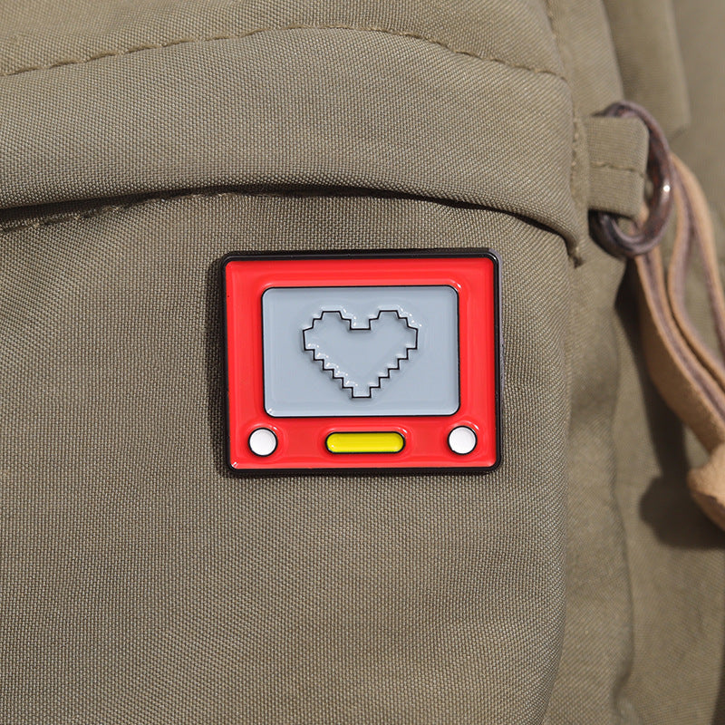 Pixel Heart Retro Game Console Enamel Pin - Color - 3