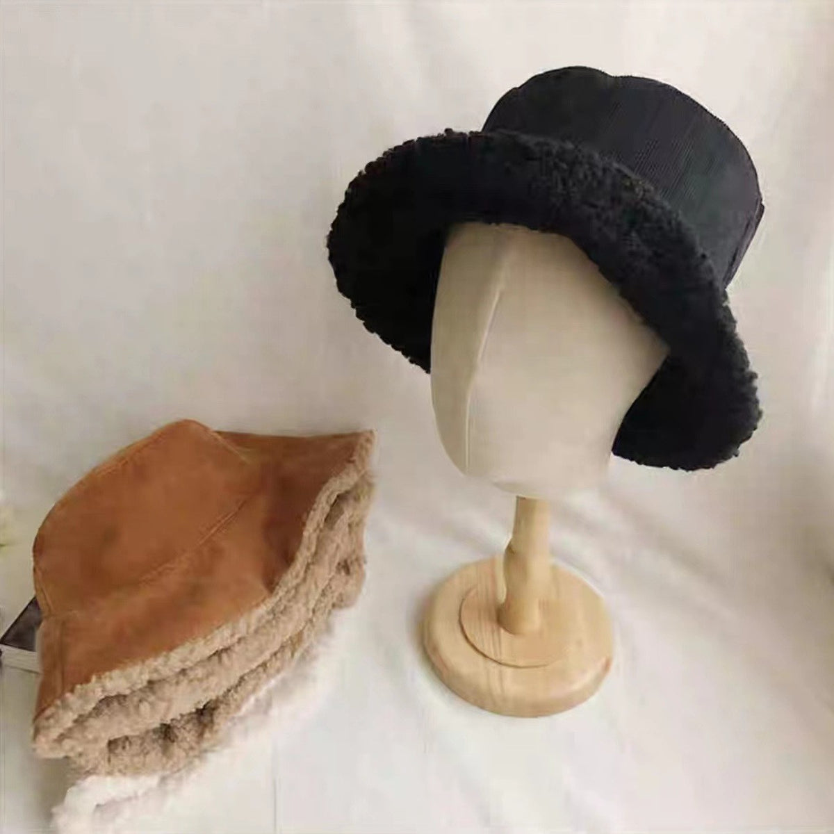 Reversible Corduroy Sherpa Bucket Hat