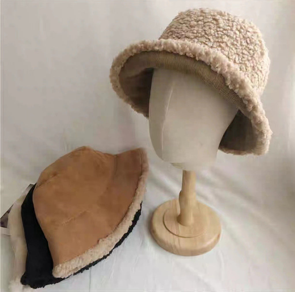 Reversible Corduroy Sherpa Bucket Hat