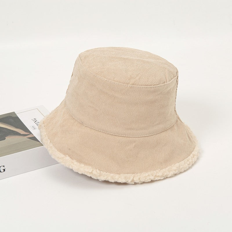 Reversible Corduroy Sherpa Bucket Hat