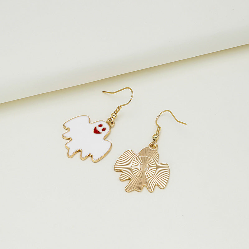 Enamel Halloween Motif Hook Earrings - NO-1 - 1