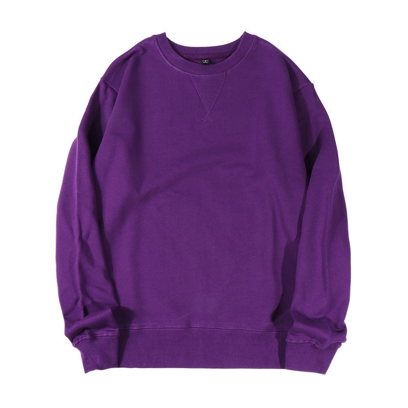 Everyday Cotton Crewneck Pullover Sweatshirt - purple