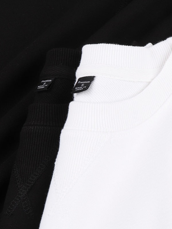 Everyday Cotton Crewneck Pullover Sweatshirt - white - 10