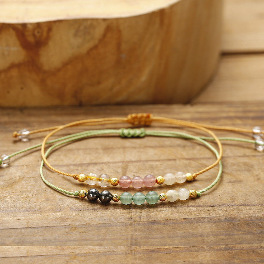 Natural Stone Intention Cord Bracelet - view 1