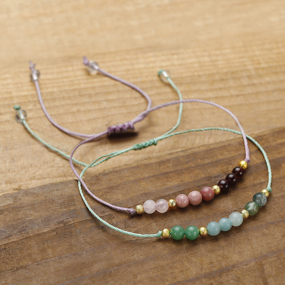 Natural Stone Intention Cord Bracelet - view 10