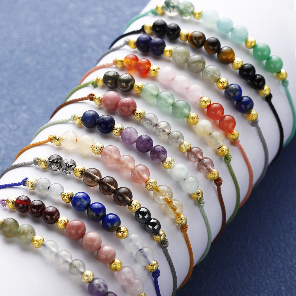 Natural Stone Intention Cord Bracelet - view 2