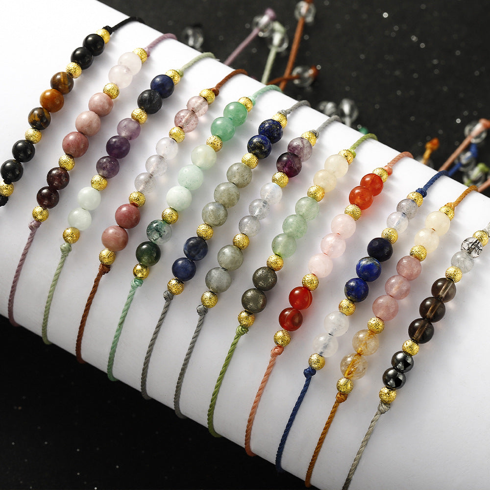Natural Stone Intention Cord Bracelet - view 3