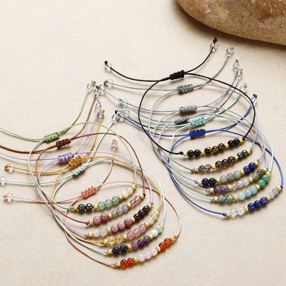 Natural Stone Intention Cord Bracelet - view 7