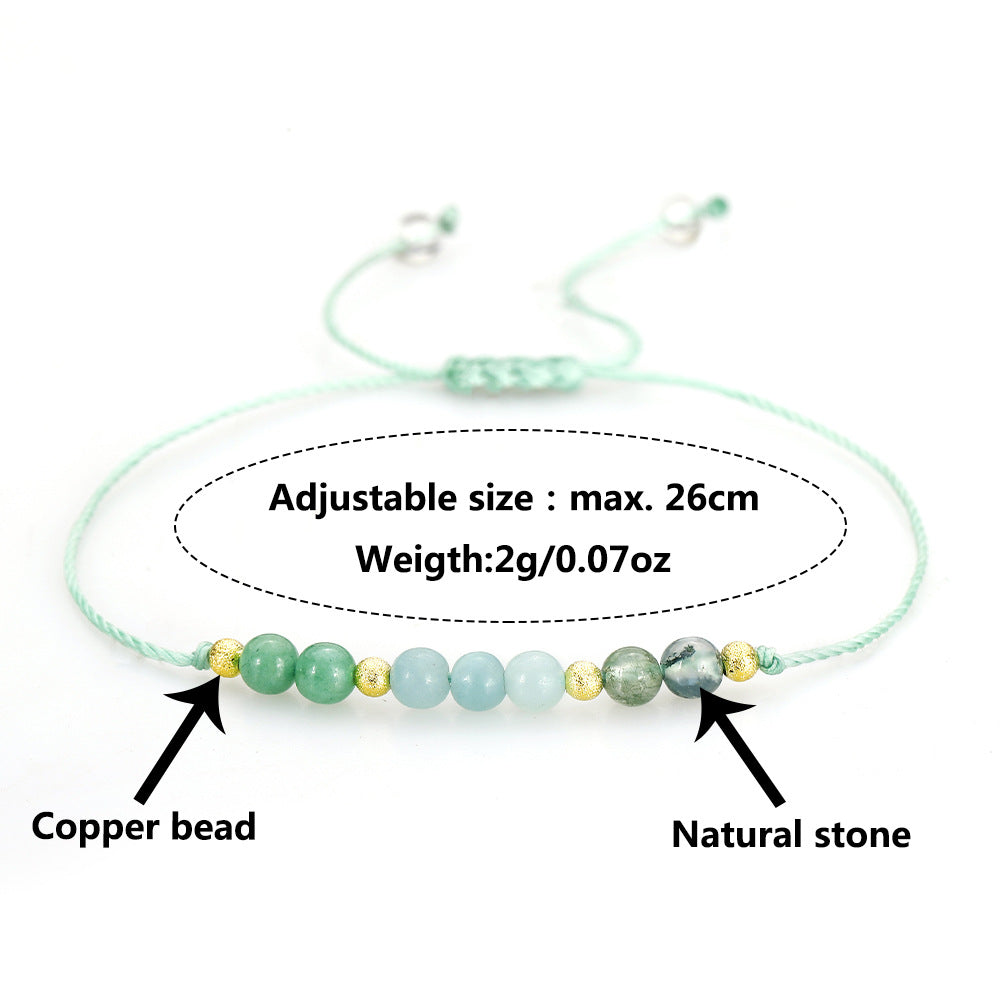 Natural Stone Intention Cord Bracelet - view 9