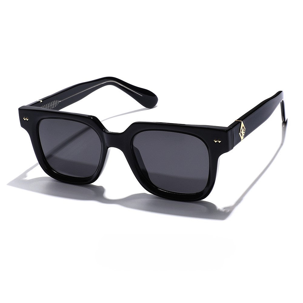 Oversized Square Acetate Sunglasses - AllBlack