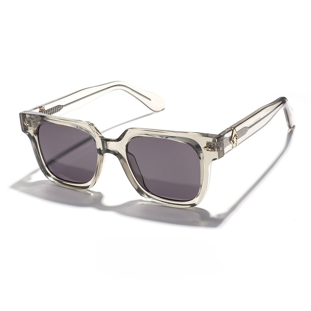 Oversized Square Acetate Sunglasses - Grey