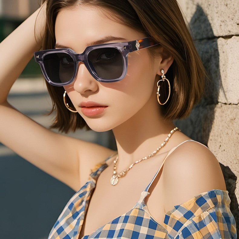 Oversized Square Acetate Sunglasses