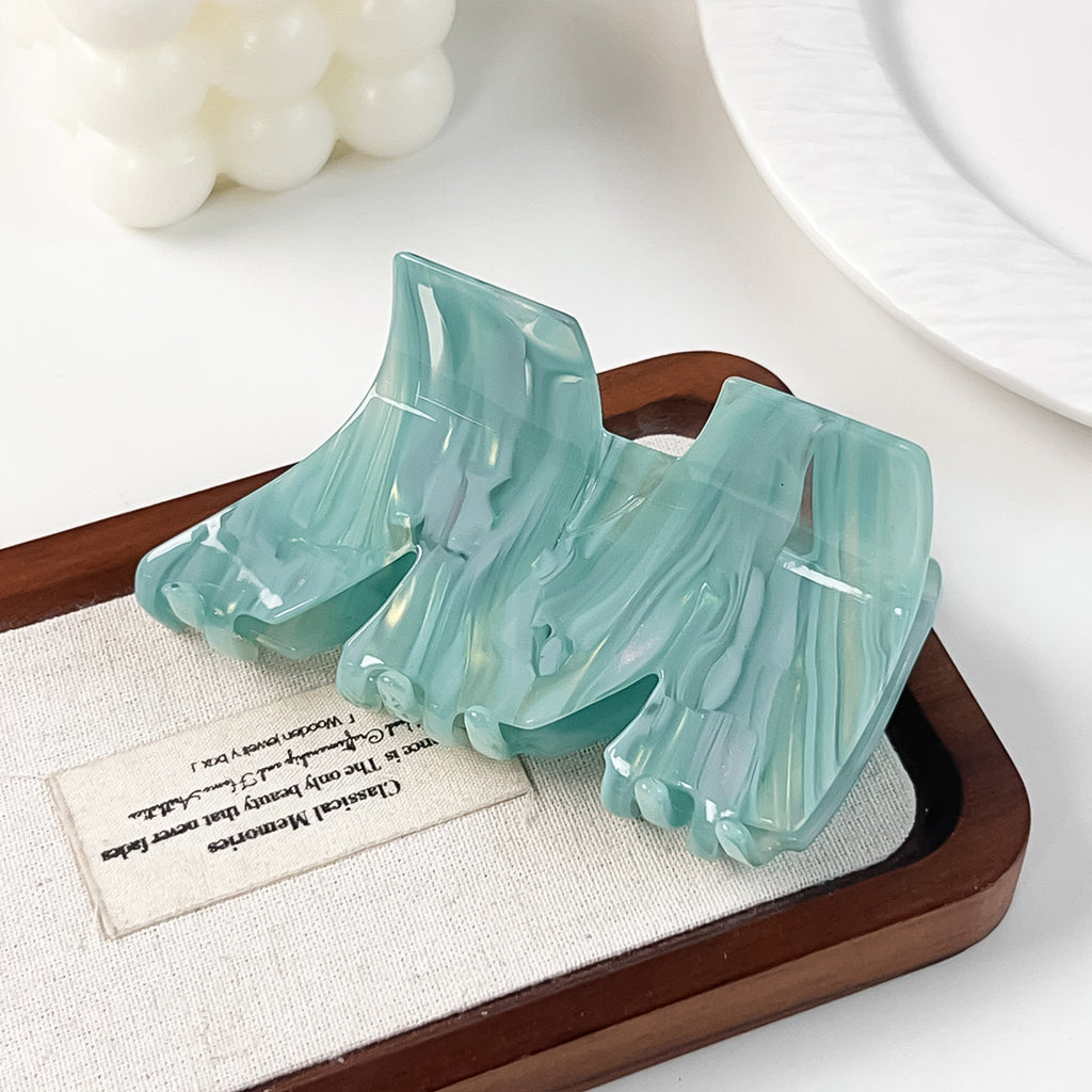 Oversized Swirl Pattern Hair Claw Clip - Color_08