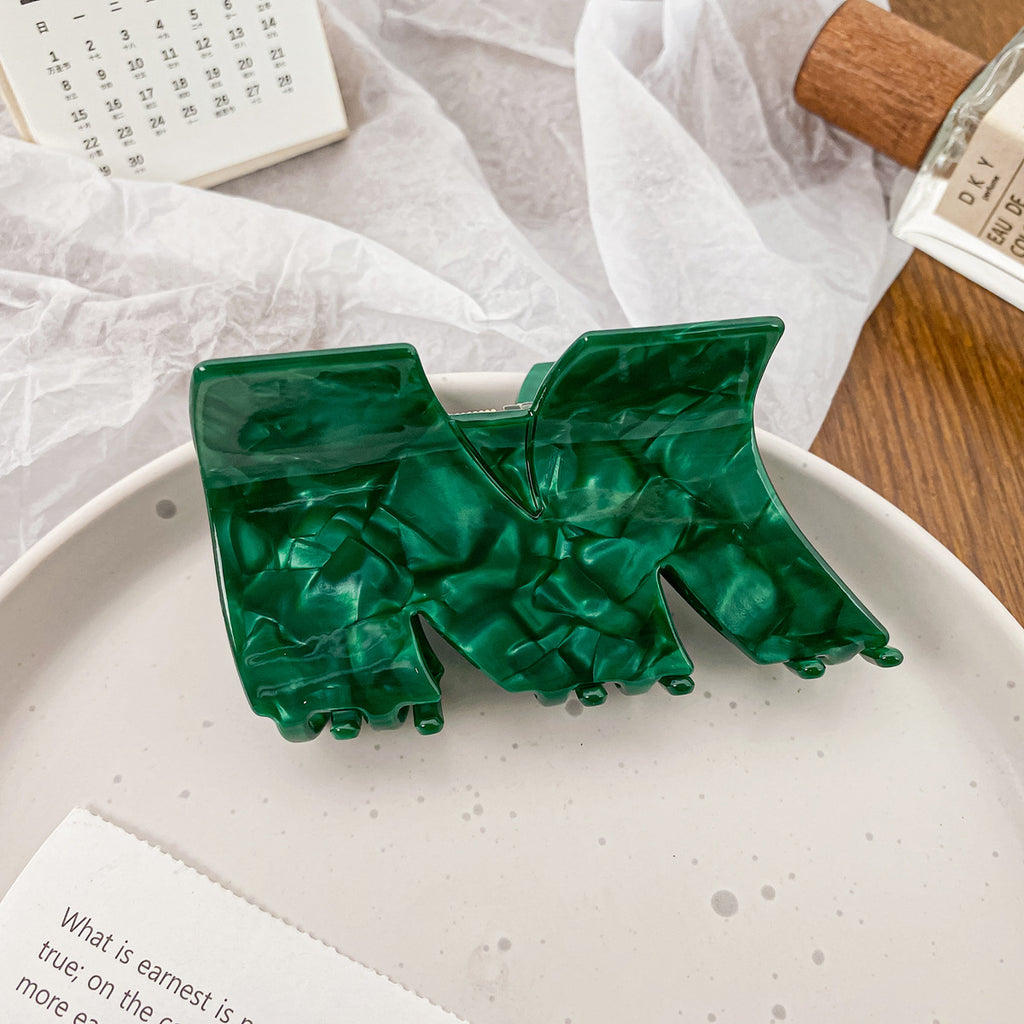 Oversized Swirl Pattern Hair Claw Clip - Color_09