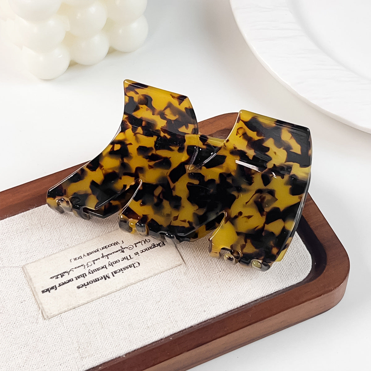 Oversized Swirl Pattern Hair Claw Clip - Color_11