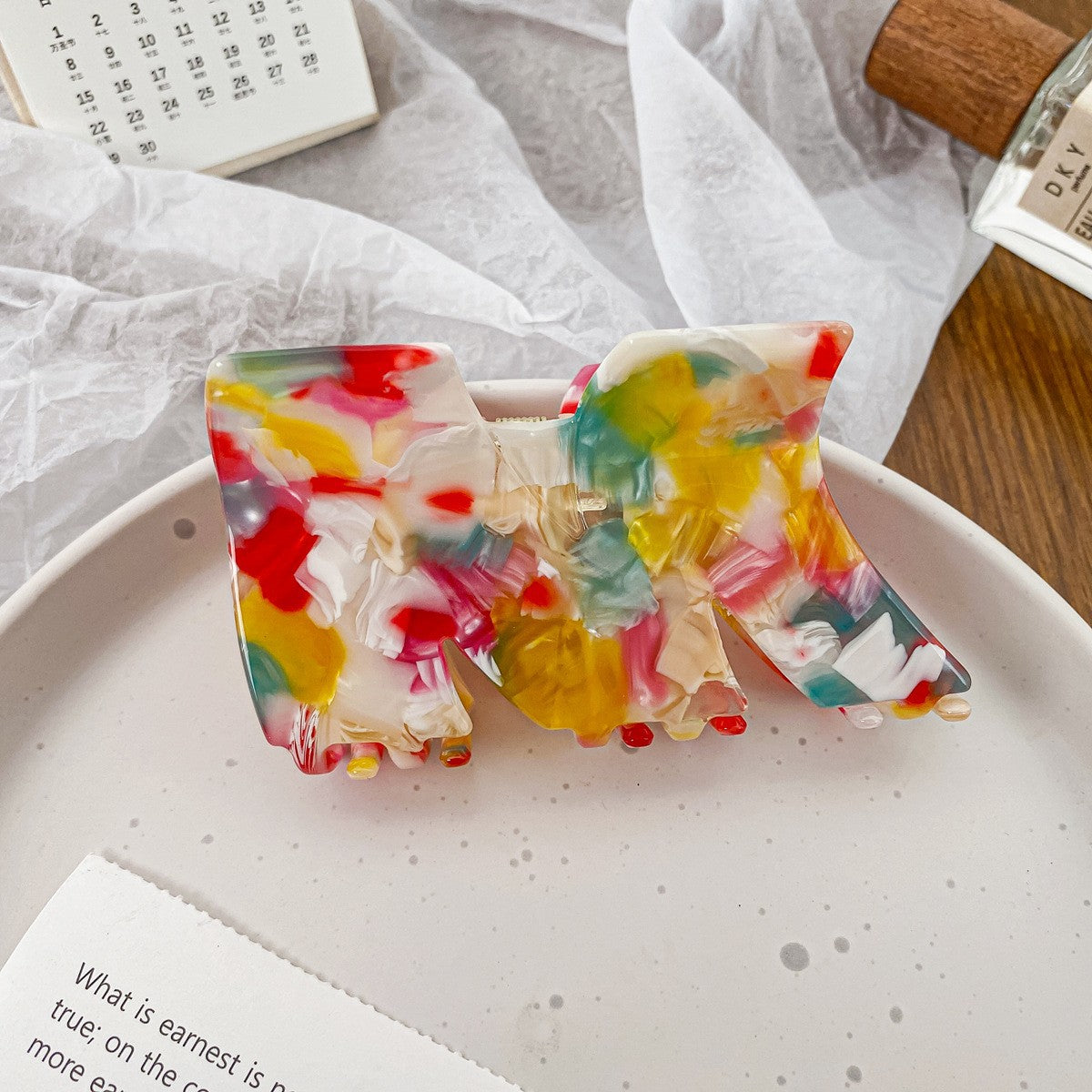 Oversized Swirl Pattern Hair Claw Clip - Color_16