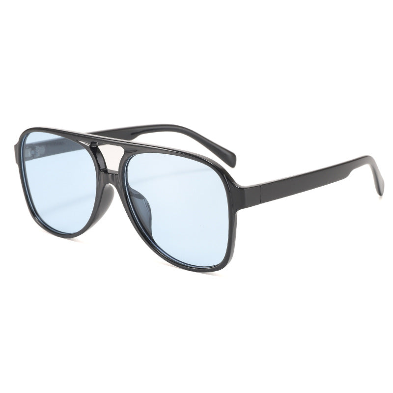 Oversized Retro Double Bar Aviator Sunglasses - NO03