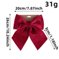 Velvet Christmas Bow Decoration in Three Sizes - S-Red