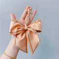 Two Tone Satin Bow Bag Charm - Orange