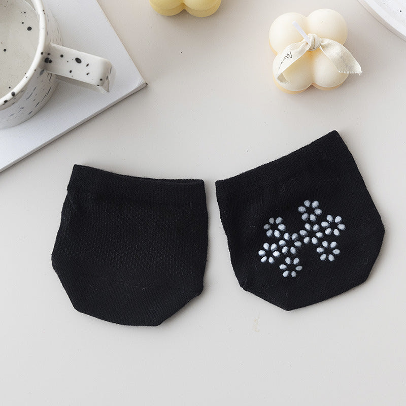 Non Slip Forefoot Cushion Heel Socks - Black