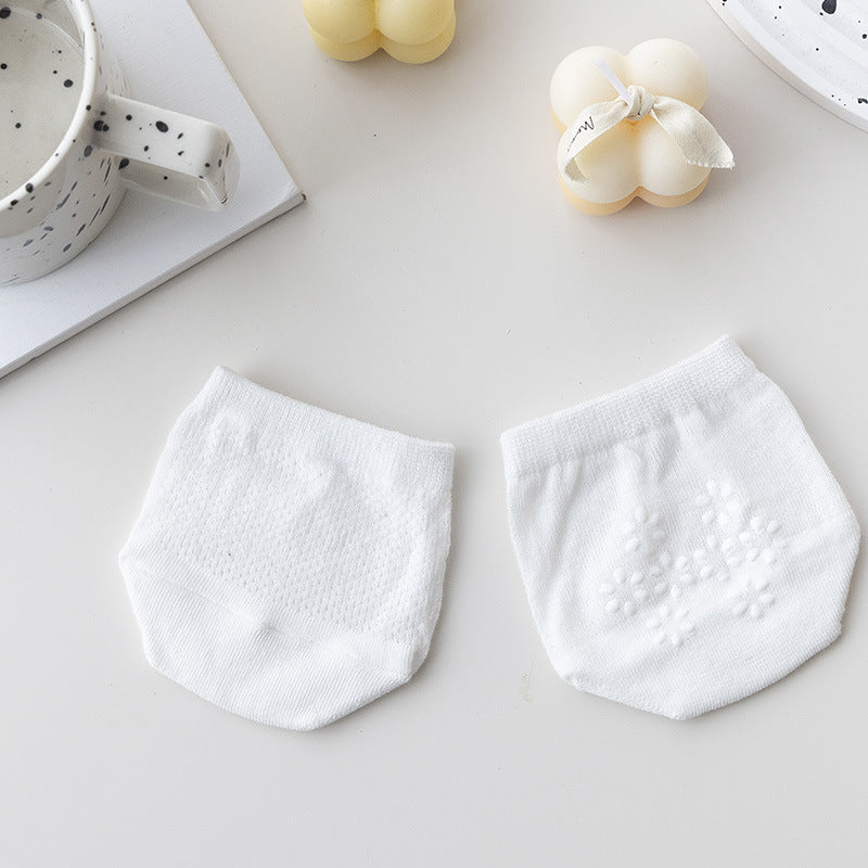 Non Slip Forefoot Cushion Heel Socks - White