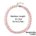 Pastel Faceted Crystal Bead Shell & Dolphin Necklace - view 2