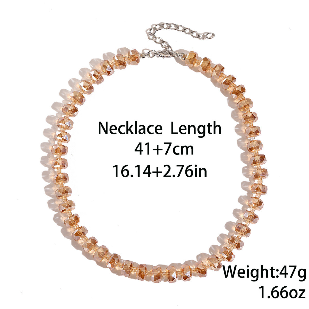 Pastel Faceted Crystal Bead Shell & Dolphin Necklace - view 3
