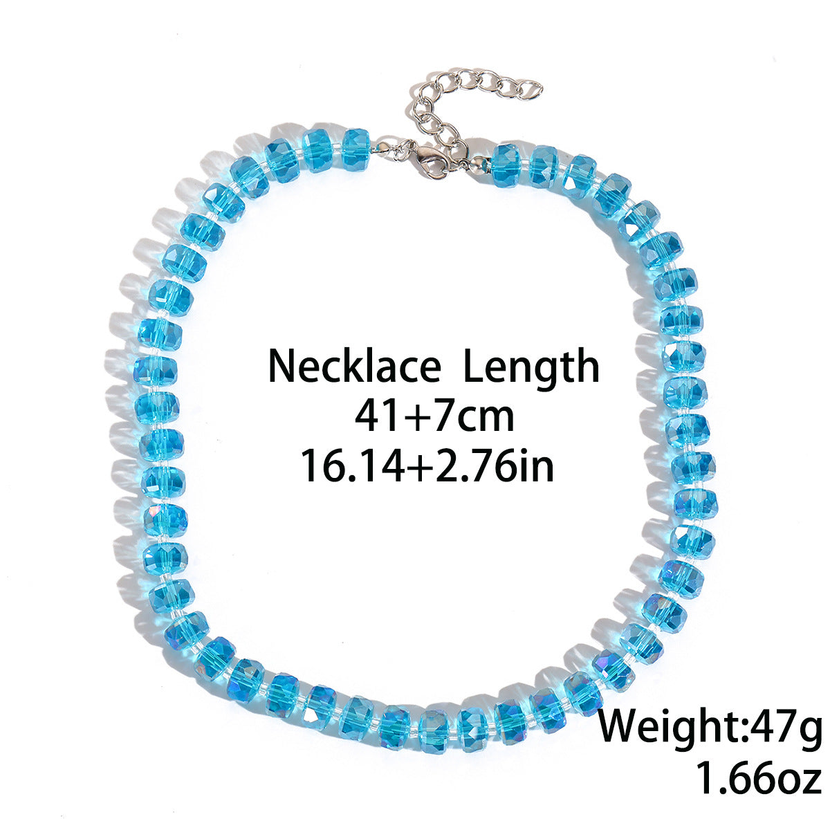 Pastel Faceted Crystal Bead Shell & Dolphin Necklace - view 4