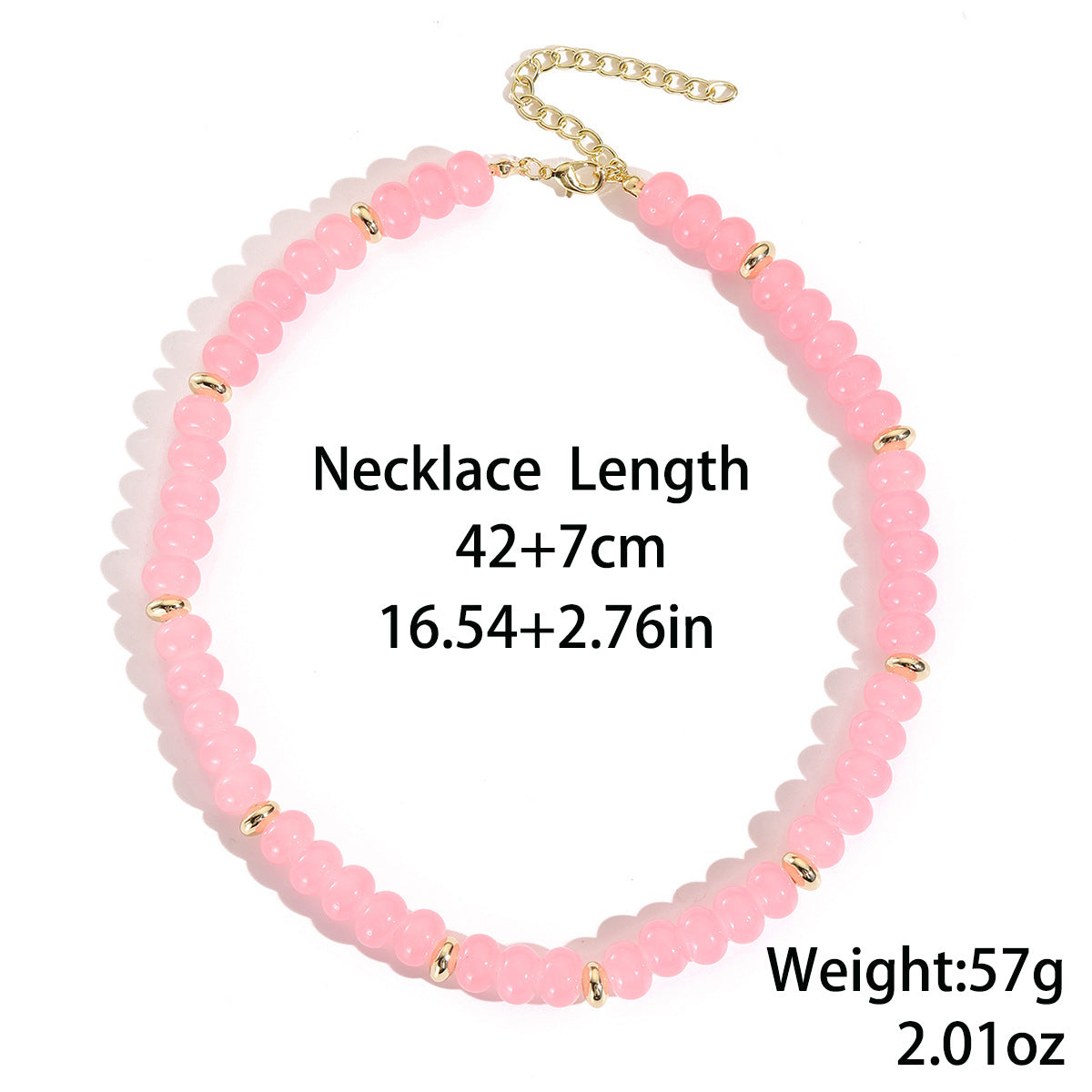 Pastel Faceted Crystal Bead Shell & Dolphin Necklace - view 8