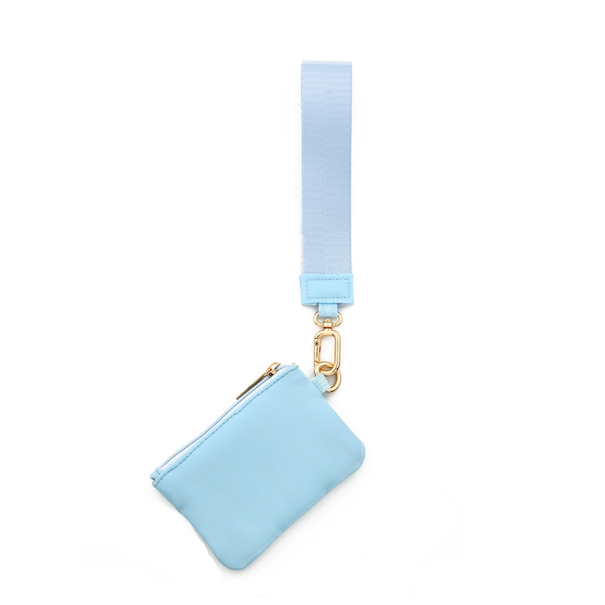 Mini Zip Coin Purse Wristlet Keychain - SkyBlue