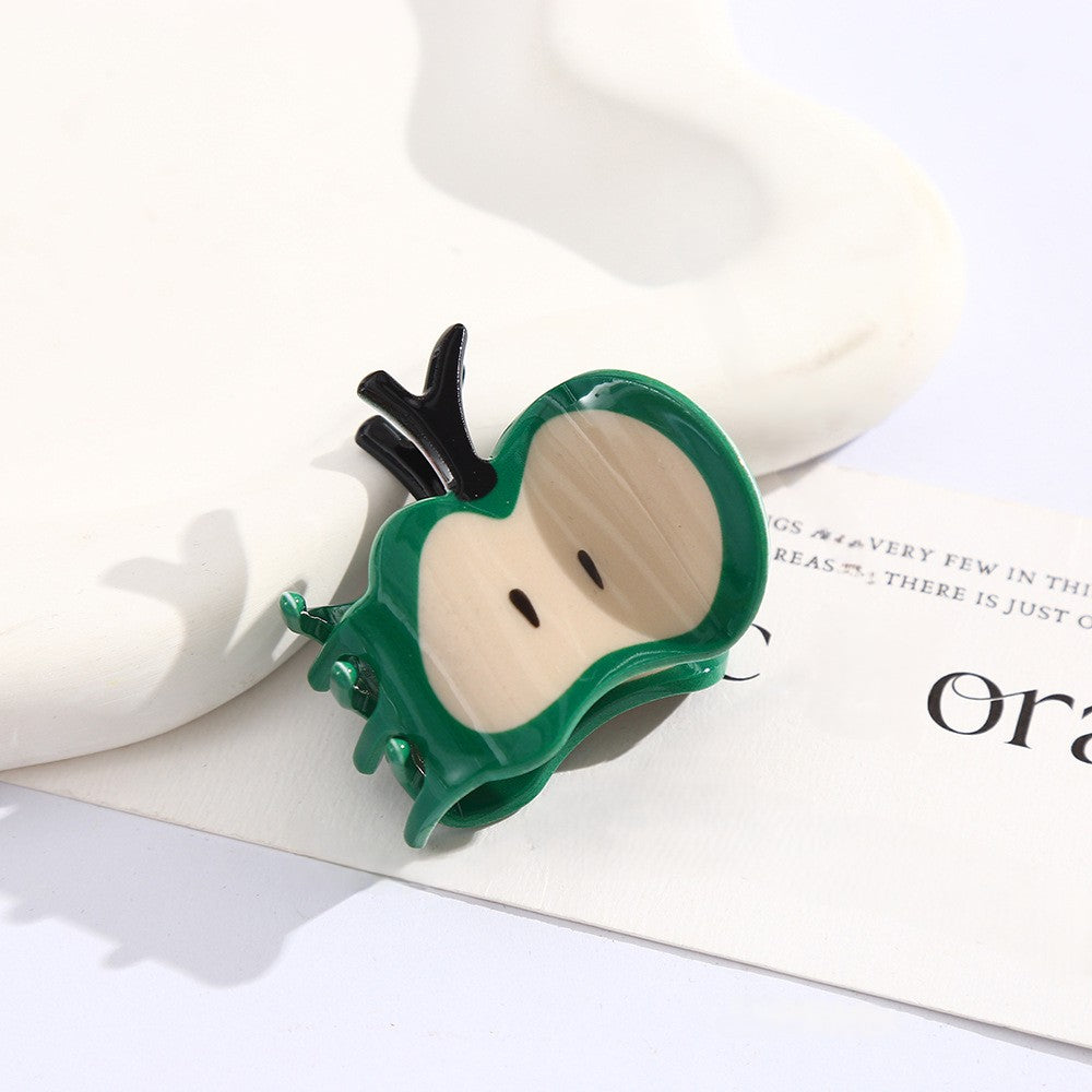 Sliced Apple Novelty Claw Clip - Green_1