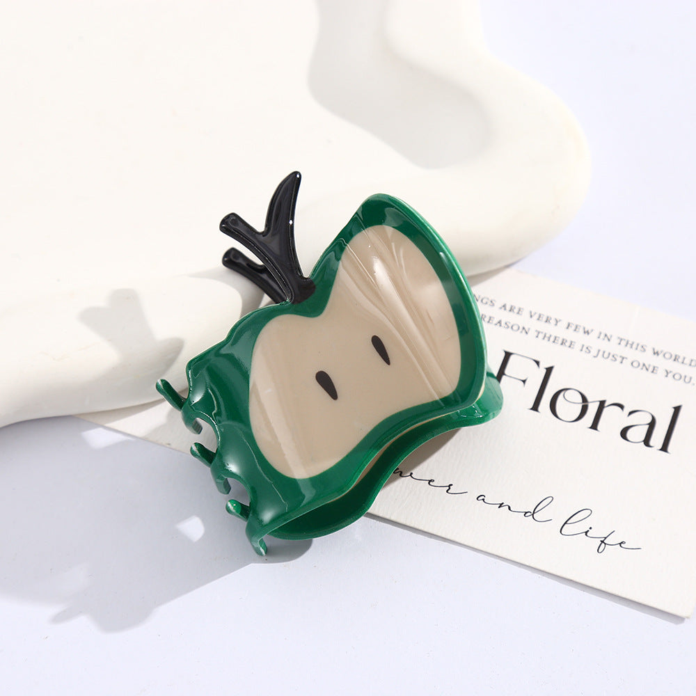 Sliced Apple Novelty Claw Clip - Green_2