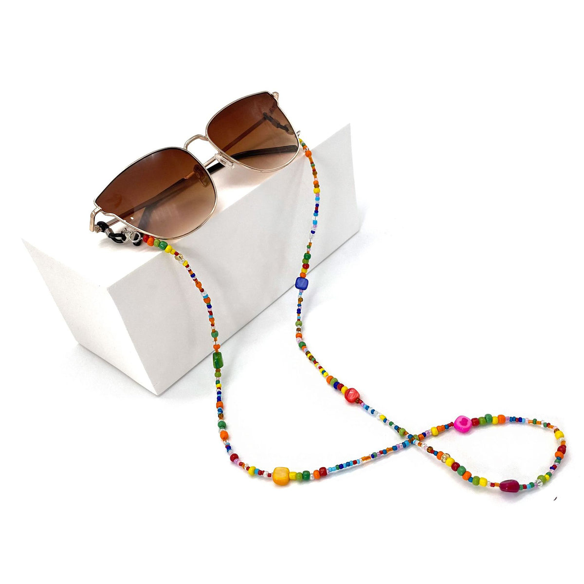 Boho Rainbow Bead Glasses Chain - Rainbow - 2