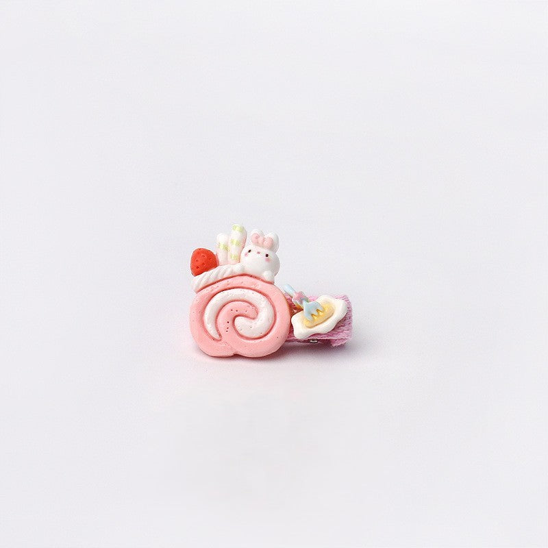 Bunny And Cake Resin Hair Clip - Color_3